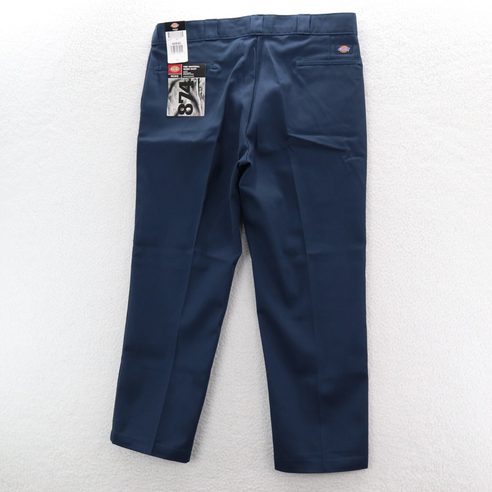 Dickies Pants Men's 40x30 Navy Blue 874 Original Work Straight Twill Workwear - Picture 6 of 14